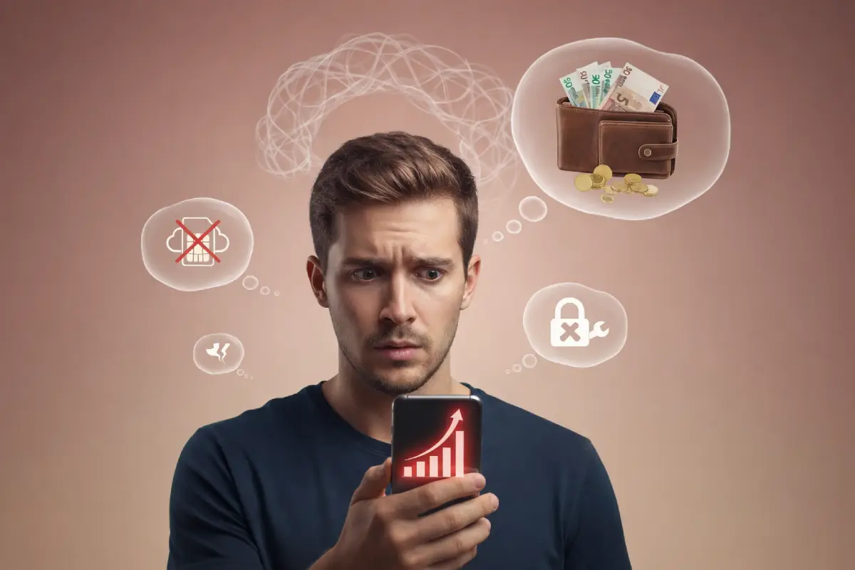 signes qui montrent que le jeune homme paie  trop cher son forfait mobile