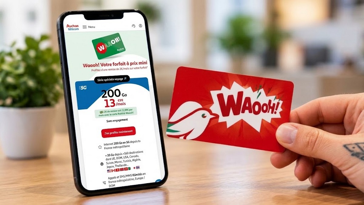 Une carte de fidelité pour obtenir une remise de 2€ sur les forfaits Auchan Telecom