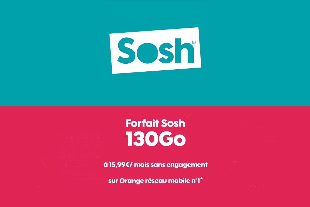 Nouvelle Série Limitée Sosh 130 Go à 15.99€