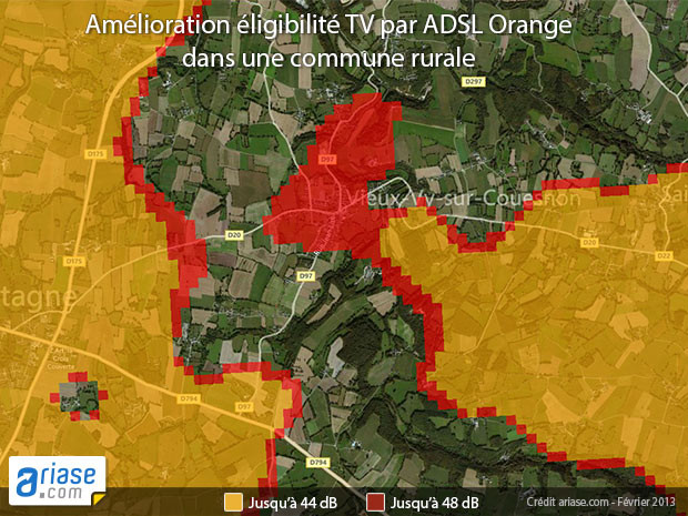 TV d'Orange dans une commune