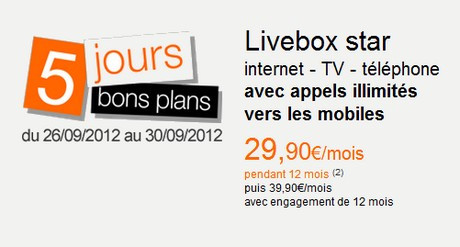 Vente flash Livebox Star Orange