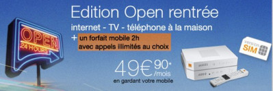 Edition Open Rentrée à partir de 49.90€