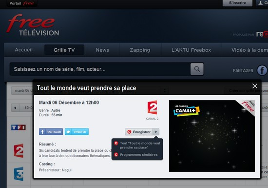 Un portail TV pour les freenautes