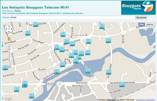 Le réseau communautaire Wi-fi de Bouygyues Télécom