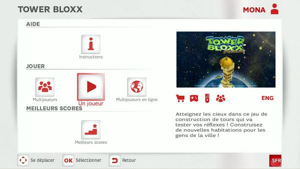 Jeux Neufbox TV SFR