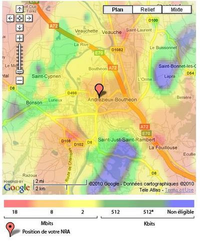 carte du NRA ESS42