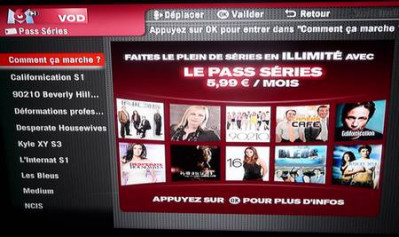 Pass Séries de SFR qui permet de visionner en illimité plus de 200 séries diffusées par M6