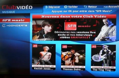 SFR Music en VoD et en JT