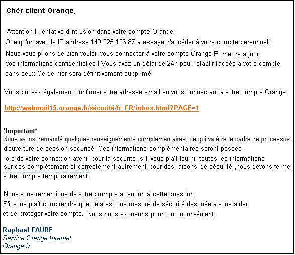 Abonnés Orange : attention au phishing !