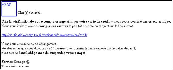 Abonnés Orange : attention au phishing !