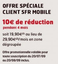 offre spéciale client SFR Mobile