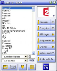 chaînes ADSL TV