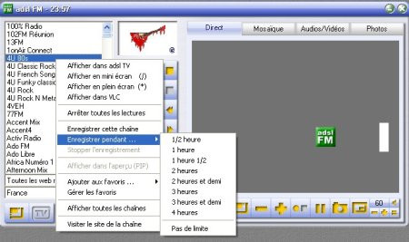 enregistrement ADSL TV
