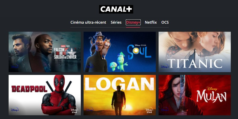 Disney+ est disponible dans certains bouquets Canal+