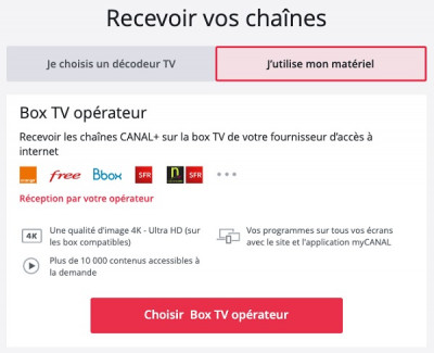 Il est possible de s'abonner à Canal+ SFR depuis la boutique Canal+