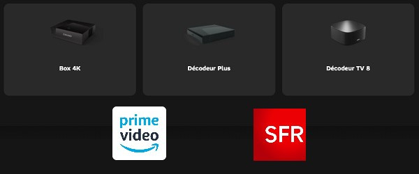 Amazon Prime Video est disponible sur trois décodeurs TV SFR
