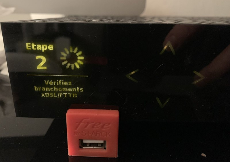 Cette Freebox Révolution est bloquée à l'étape 2