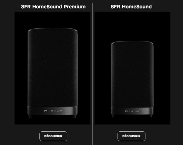 Nouvelles enceintes SFR Devialet : deux modèles de