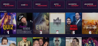 La page d'accueil de Salto est inspirée de Netflix, elle est claire et lisible