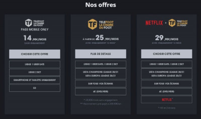 Abonnements Téléfoot : l'offre avec Netflix à 29,90€/mois