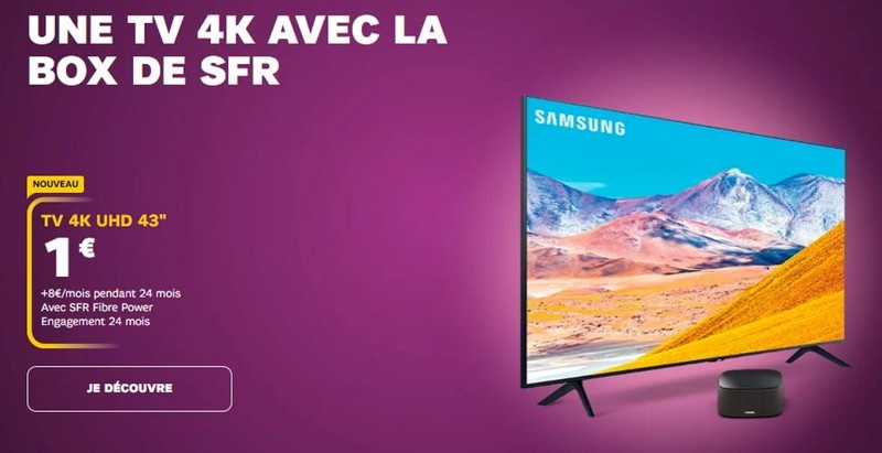 Une TV 4K Samsung avec la Box SFR à partir d'un euro