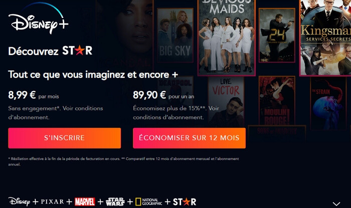 Prix de Disney+ avec une TV Philips : 8,99 euros par mois