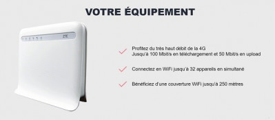 Jusqu'à 100 Mb/s de débit avec la box 4G NRJ Mobile