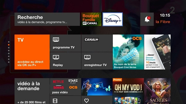 Accesați Disney+ cu Orange direct la televizor cu decodorul UHD TV