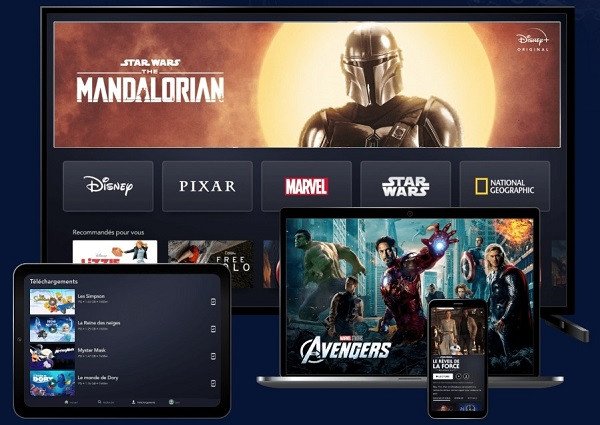 Disney + está disponível em muitos suportes