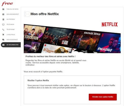Il est possible de résilier son abonnement Netflix Free depuis son espace abonné Freebox.