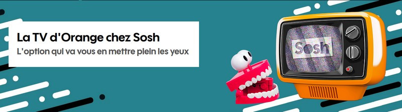 Chez Sosh, le décodeur TV est en option à 5€/mois