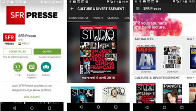 SFR Presse, l'application