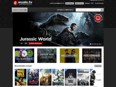 wuaki home page presentation des contenus