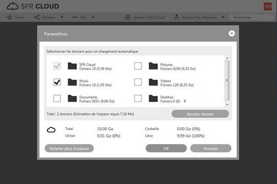 Back up automatique d'un dossier