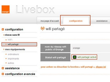 Wi-Fi partagé Orange