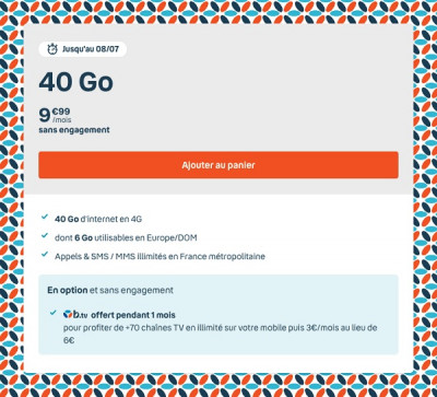 la série spéciale B&YOU 40 Go est l'un des meilleurs forfaits mobiles du marché
