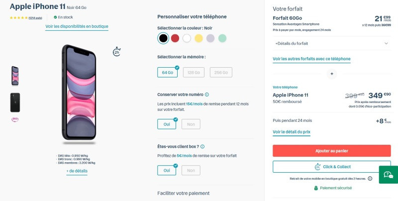 Promo iPhone 1 chez Bouygues : détails de la souscripiotn