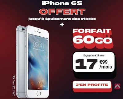 L'iPhone 6S est offert avec la nouvelle promotion NRJ Mobile