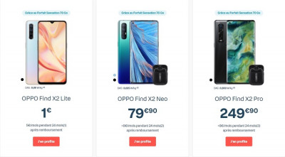 Le tout nouveau Oppo Find X2 à seulement 1€ avec un forfait Bouygues Sensation Avantages smartphones pendant les French Days