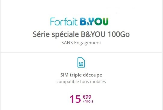 La série limitée B&YOU 100 Go