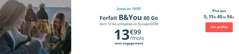 Souscrire le forfait en promotion Bouygues Telecom