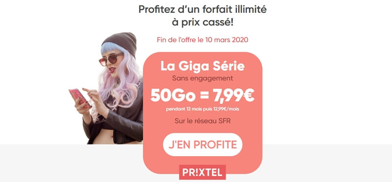 Souscrire la vente privée Prixtel