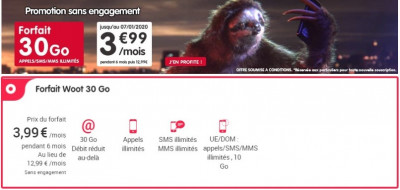 Le forfait NRJ Mobile 30 Go est en promo à 3,99€/mois.