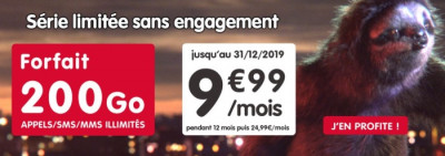 Forfait pas cher chez NRJ Mobile : une offre avec 200 Go de data en novembre 2019