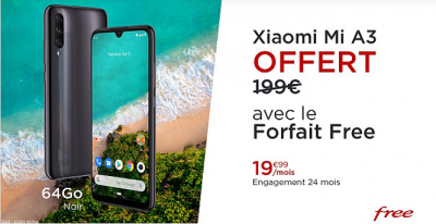 xiaomi mi mix a3 offert avec un forfait Free en vente privee