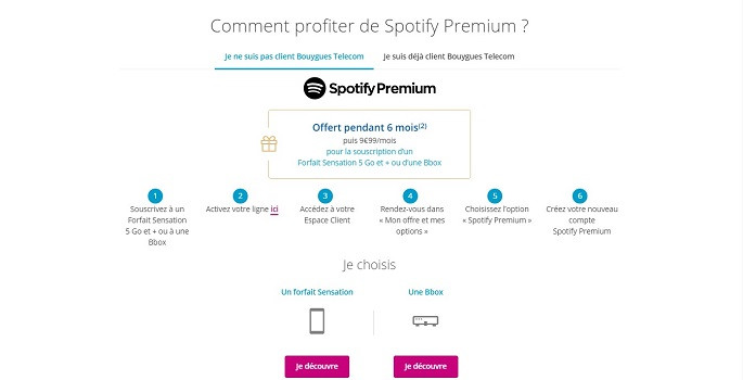 L'offre Spotify avec Bouygues Telecom s'adresse à tous les clients box ou mobile