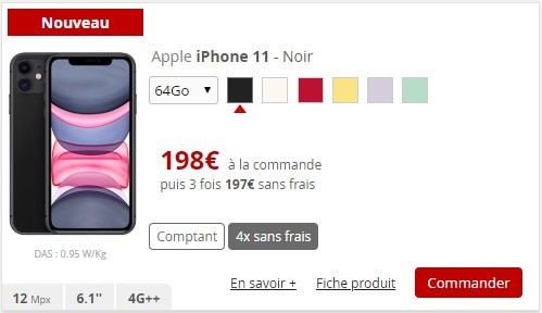 Tous les modèles d'iPhone 11 sont compatibles avec la 4G Free dans la bande des 700 MHz