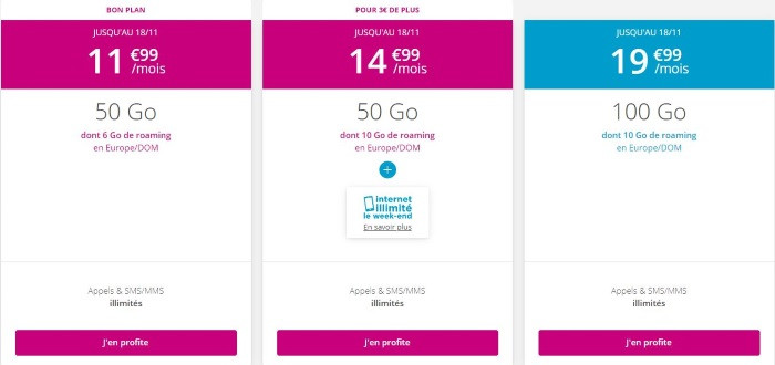 Les forfaits mobiles Bouygues Telecom en promotion en octobre 2019