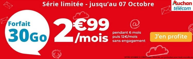 Plus que quelques heures pour profiter de la série limitée Auchan Télécom