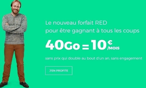 Le nouveau forfait RED 40 Go est un forfait pas cher en promo